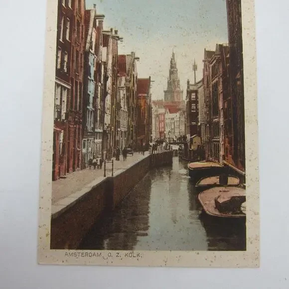 Postcard Netherlands Amsterdam Canal O.Z. Kolk Antique Unposted RARE - Picture 9 of 12